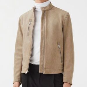 H&M Faux leather bomber jacket
